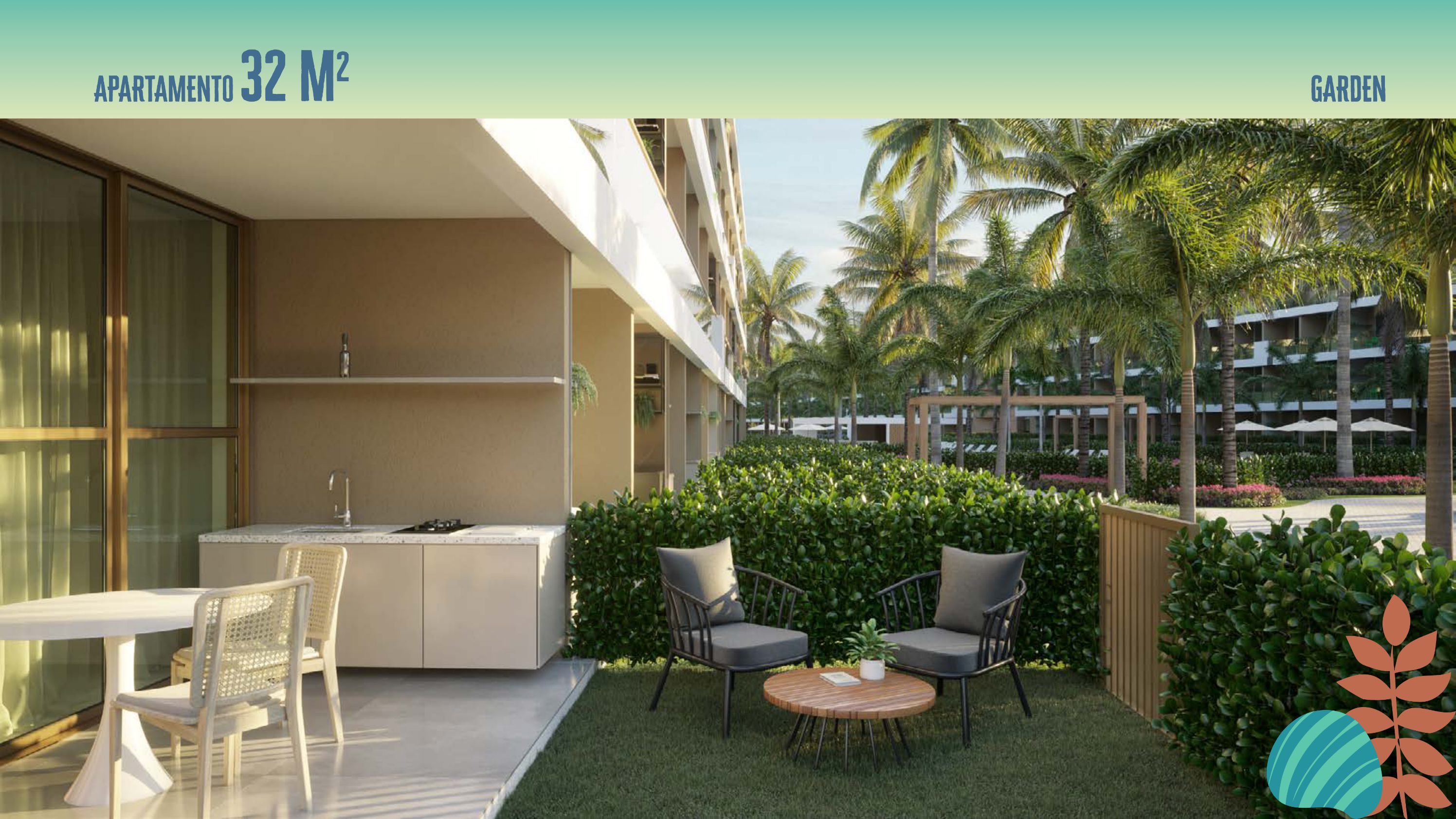 Apartamento com 1 Quarto à Venda, 32 m² em Praia dos Carneiros - Tamandaré