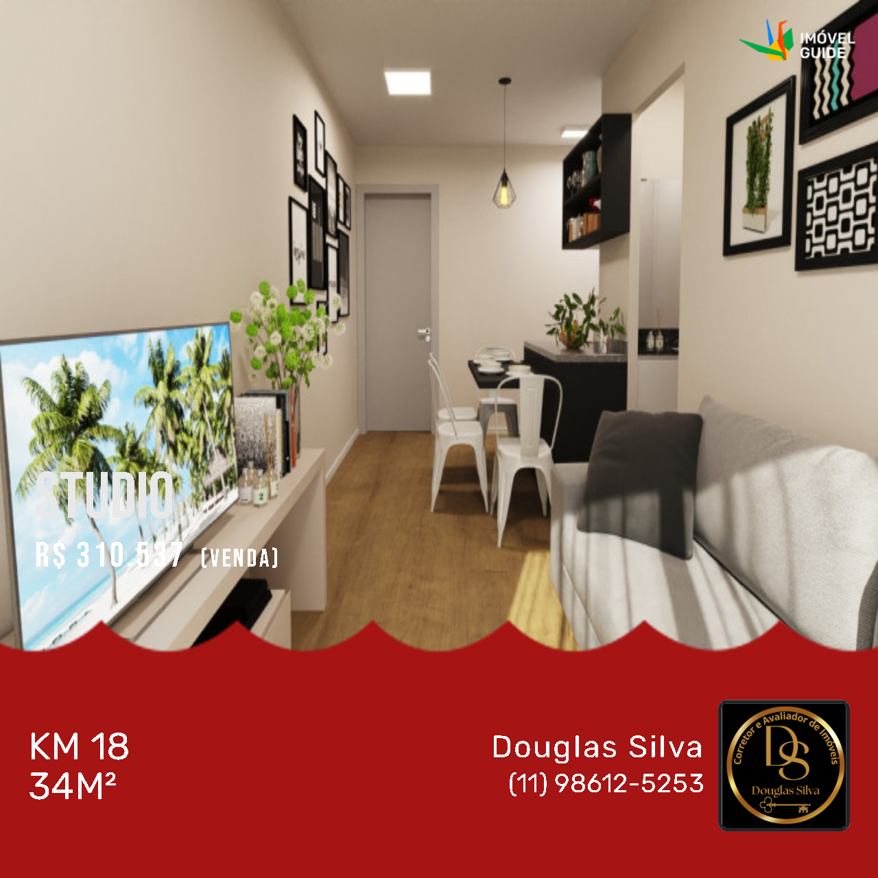 Imagem Studio com 1 Quarto à Venda, 34 m² em km 18 - Osasco Imagem Studio com 1 Quarto à Venda, 34 m² em km 18 - Osasco
