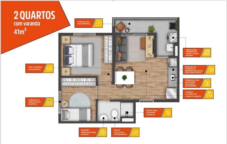 Imagem Apartamento com 2 Quartos à Venda, 41 m²em Bom Retiro - São Paulo