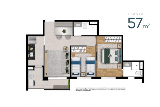 Imagem Apartamento com 2 Quartos à Venda, 57 m²em Ferreira - São Paulo Imagem Apartamento com 2 Quartos à Venda, 57 m²em Ferreira - São Paulo