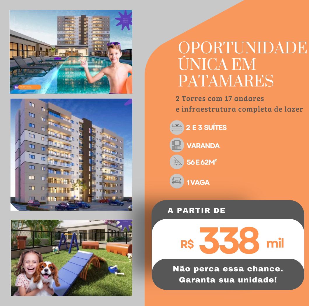 Imagem Apartamento com 4 Quartos à Venda, 64 m²em Piatã - Salvador Imagem Apartamento com 4 Quartos à Venda, 64 m²em Piatã - Salvador