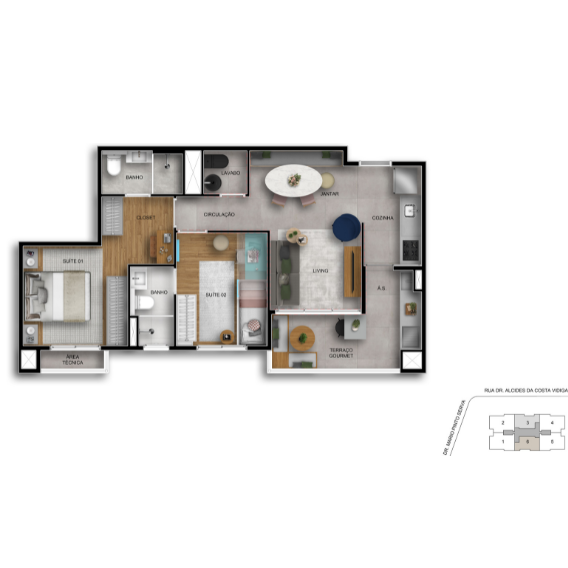 Imagem Apartamento com 3 Quartos à Venda, 80 m²em Centro - Osasco
