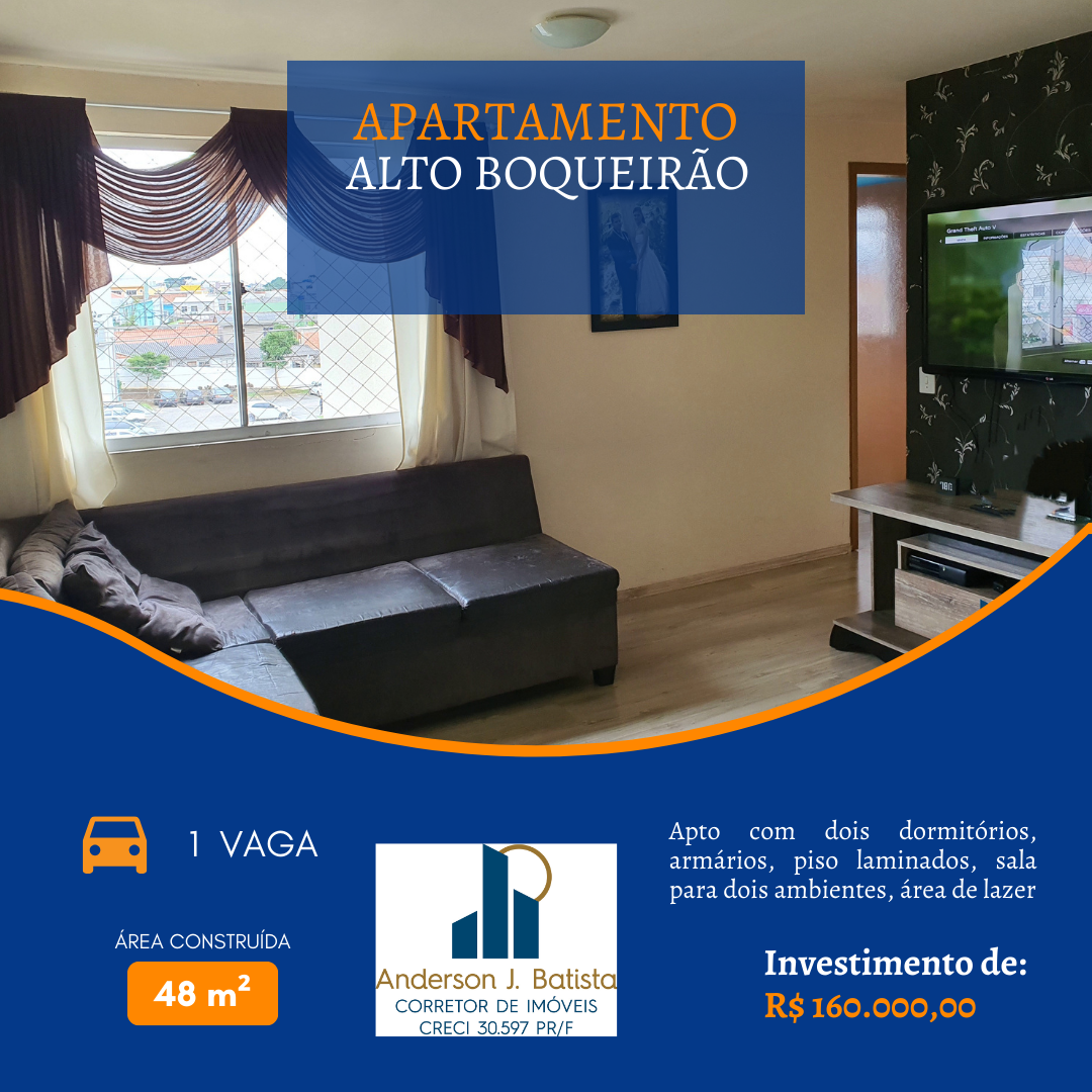 Apartamento com 2 Quartos à Venda, 48 m²em Sítio Cercado - Curitiba