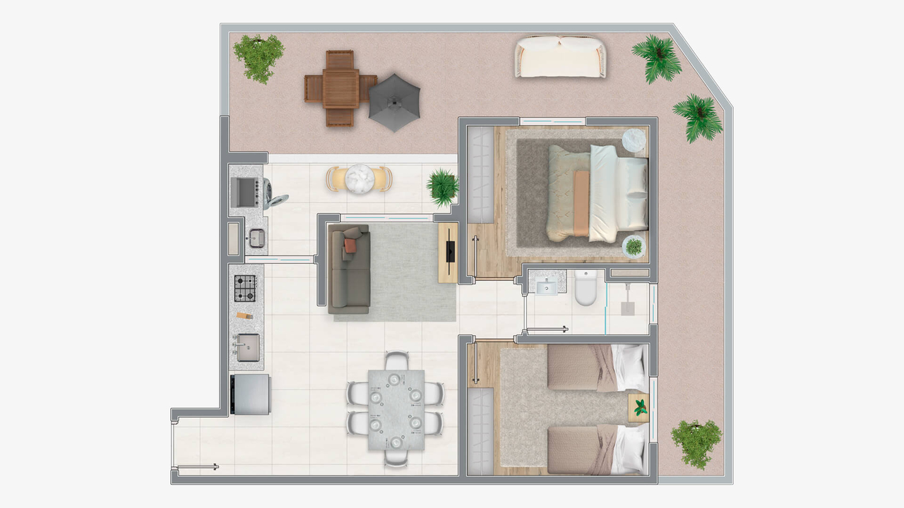 Imagem Apartamento com 2 Quartos à Venda, 49 m²em São Pedro - Osasco