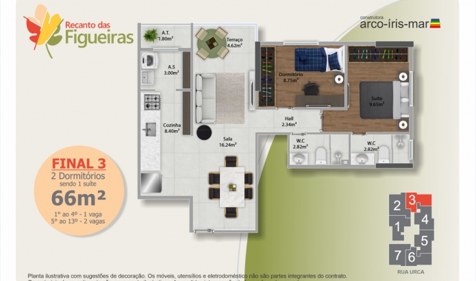 Imagem Apartamento com 2 Quartos à Venda, 66 m²em Guilhermina - Praia Grande