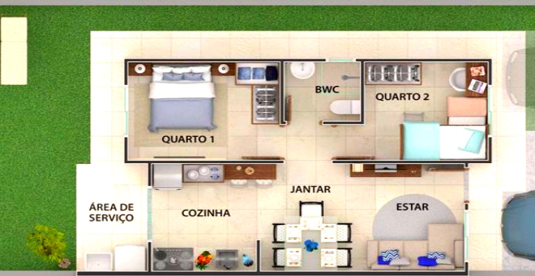 Imagem Casa com 2 Quartos à Venda, 44 m²em Vila São Benedito - Pindamonhangaba