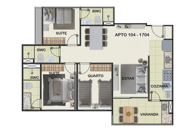 Imagem Apartamento com 3 Quartos à Venda, 77 m² em Centro - Paulista