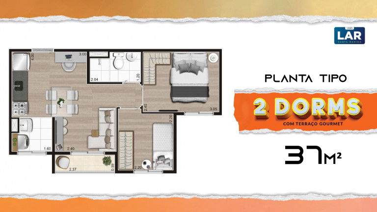 Imagem Apartamento com 2 Quartos à Venda, 37 m² em Água Branca - São Paulo