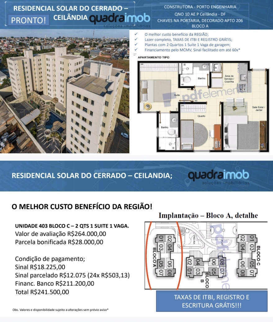 Imagem Apartamento com 1 Quarto à Venda, 30 m²em Sul (Águas Claras) - Brasília