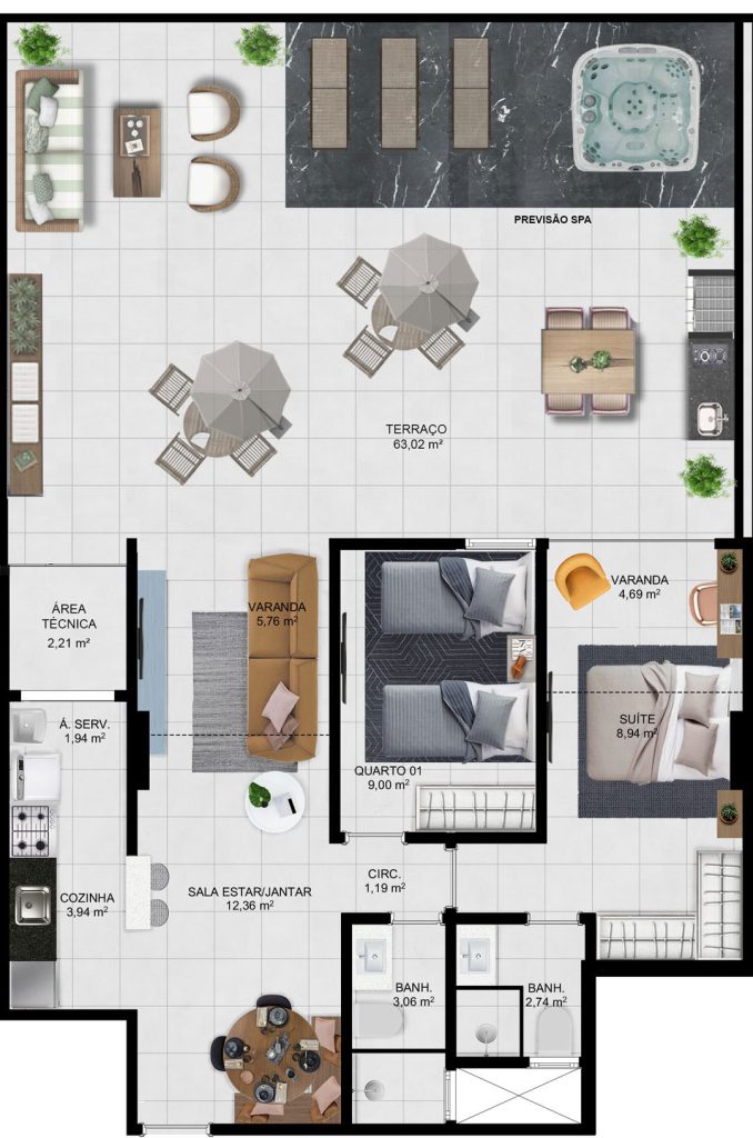 Imagem Apartamento com 2 Quartos à Venda, 60 m² em Interlagos - Vila Velha
