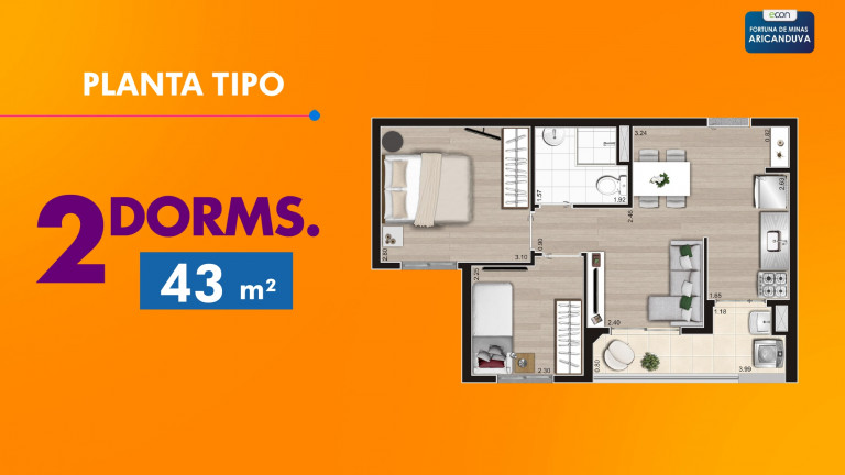 Imagem Apartamento com 2 Quartos à Venda, 43 m² em Jardim Arize - São Paulo