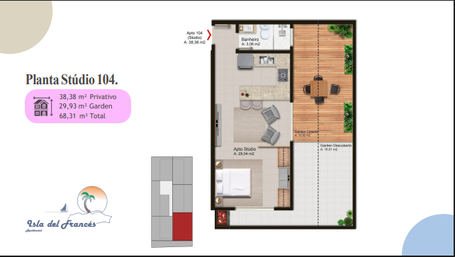 Imagem Studio com 1 Quarto à Venda, 25 m² em Canasvieiras - Florianópolis