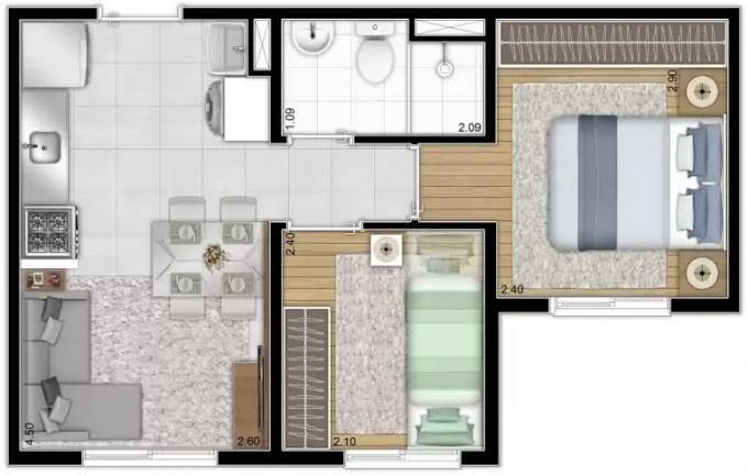Imagem Apartamento com 2 Quartos à Venda, 33 m² em Jardim Celeste - São Paulo