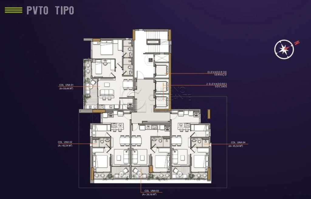 Imagem Apartamento com 2 Quartos à Venda, 45 m²em Meireles - Fortaleza