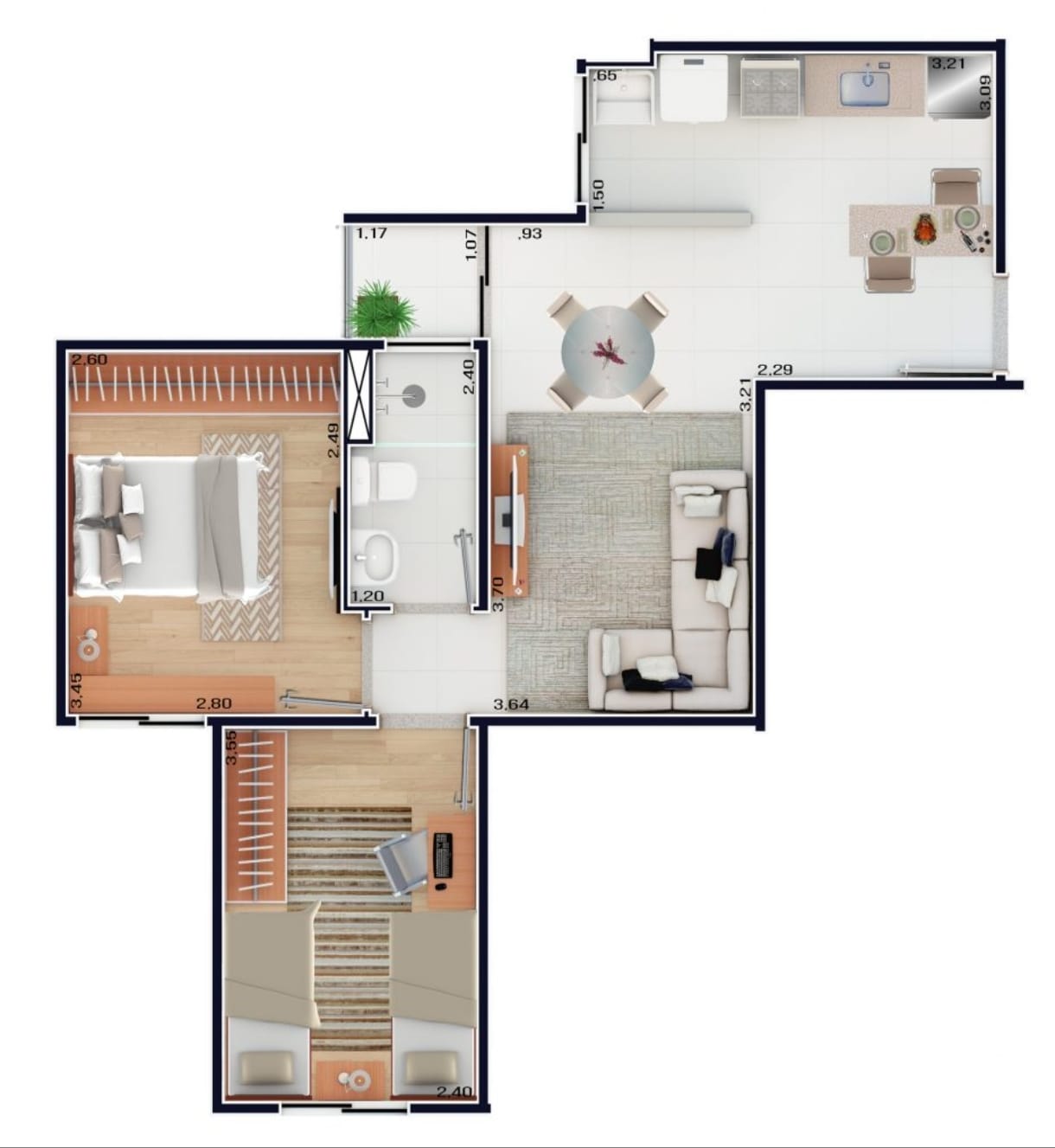 Imagem Apartamento com 2 Quartos à Venda, 49 m² em Santa Terezinha (Jordanésia) - Cajamar
