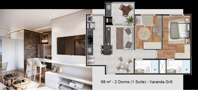Imagem Apartamento com 2 Quartos à Venda, 68 m²em Casa Branca - Santo André