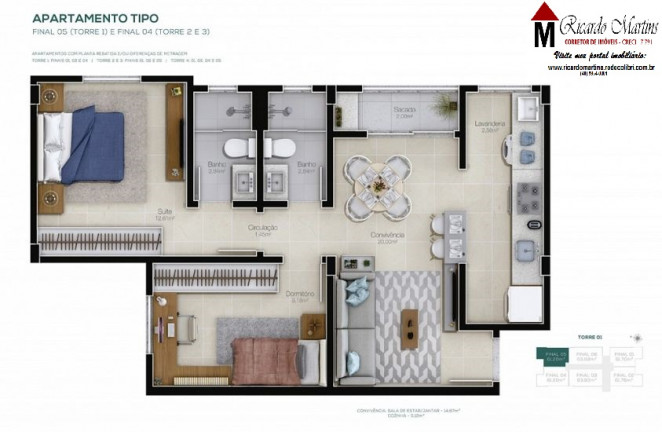 Imagem Apartamento com 2 Quartos à Venda, 61 m²em dos Imigrantes - Criciúma Imagem Apartamento com 2 Quartos à Venda, 61 m²em dos Imigrantes - Criciúma