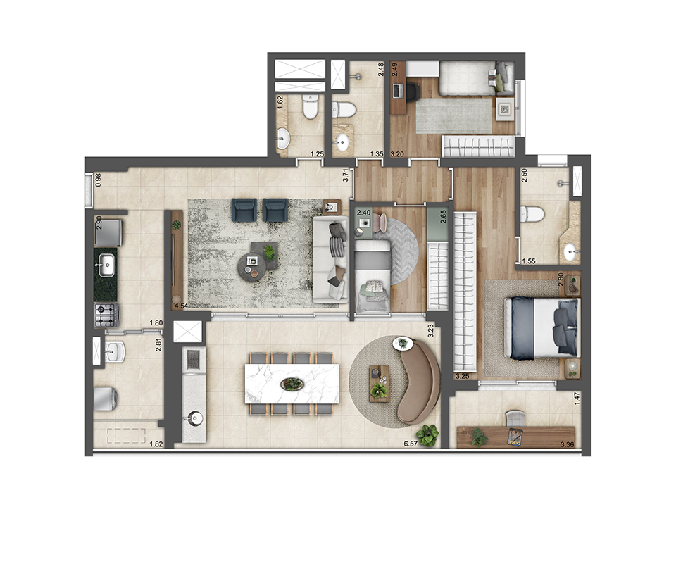 Imagem Apartamento com 3 Quartos à Venda, 111 m²em Brás - São Paulo