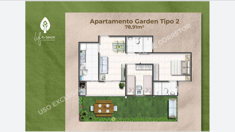 Imagem Apartamento com 1 Quarto à Venda,  em Residencial Florença - Sinop