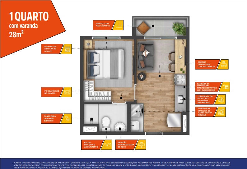 Imagem Apartamento com 2 Quartos à Venda, 41 m²em Bom Retiro - São Paulo