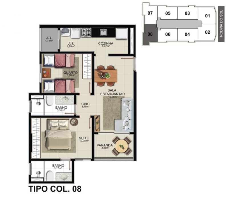 Imagem Apartamento com 2 Quartos à Venda, 65 m² em Praia de Itaparica - Vila Velha Imagem Apartamento com 2 Quartos à Venda, 65 m² em Praia de Itaparica - Vila Velha