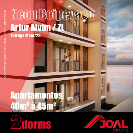 Apartamento com 2 Quartos à Venda, 45 m² em Cidade Antônio Estevão de Carvalho - São Paulo