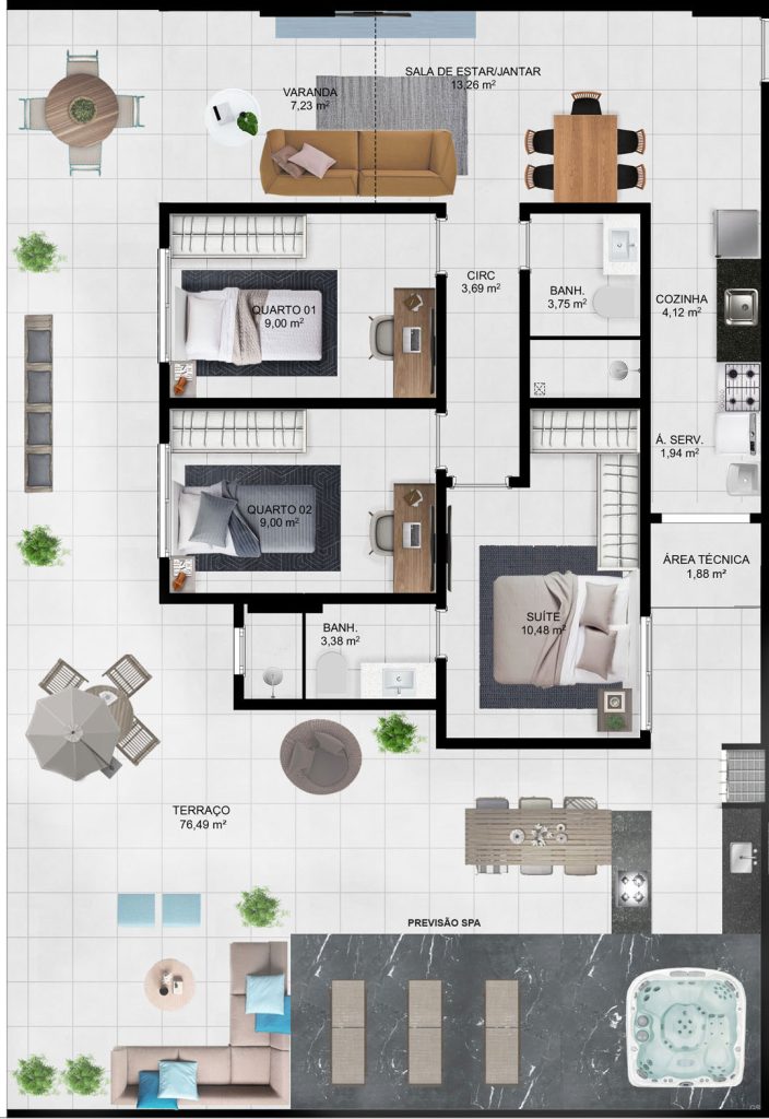 Imagem Apartamento com 2 Quartos à Venda, 60 m² em Interlagos - Vila Velha