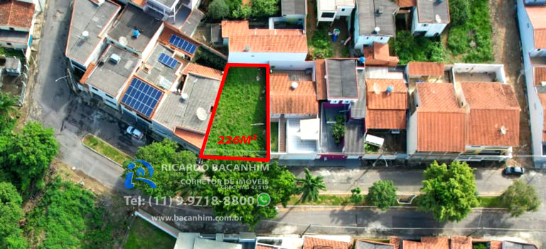 Terreno à Venda, 226 m² em JARDIM EUROPA - Carmo do Rio Claro