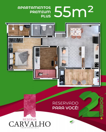 Imagem Apartamento com 3 Quartos à Venda, 69 m² em Vila Carvalho - Sorocaba