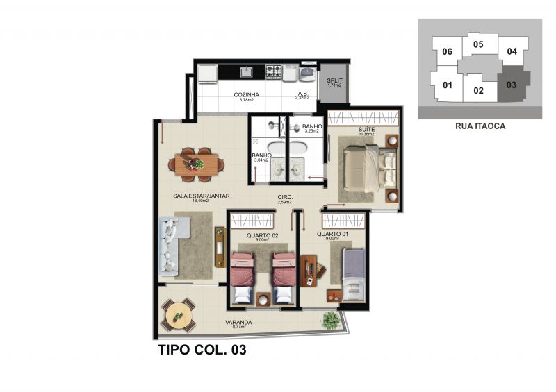 Imagem Apartamento com 2 Quartos à Venda, 73 m² em Coqueiral de Itaparica - Vila Velha