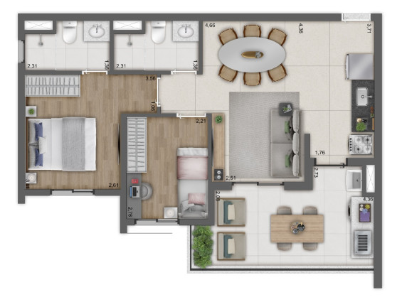 Imagem Apartamento com 3 Quartos à Venda, 69 m² em Butantã - São Paulo