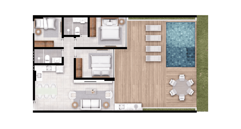 Imagem Apartamento com 2 Quartos à Venda, 54 m² em Praia Muro Alto - Ipojuca