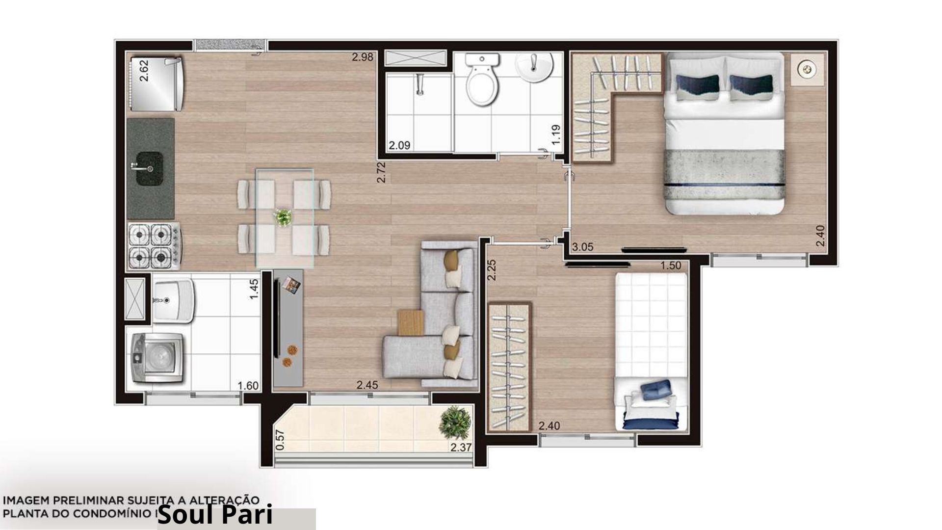 Imagem Apartamento com 2 Quartos à Venda ou Temporada, 37 m²em Pari - São Paulo