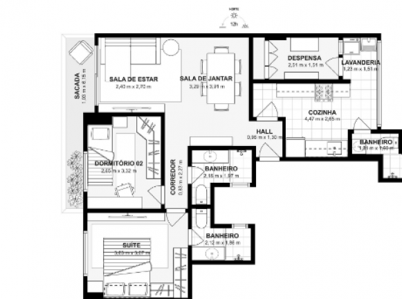 Apartamento com 2 Quartos à Venda, 78 m² em Botafogo - Rio de Janeiro