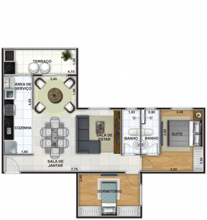 Imagem Apartamento com 3 Quartos à Venda, 67 m² em Mogi Moderno - Mogi das Cruzes