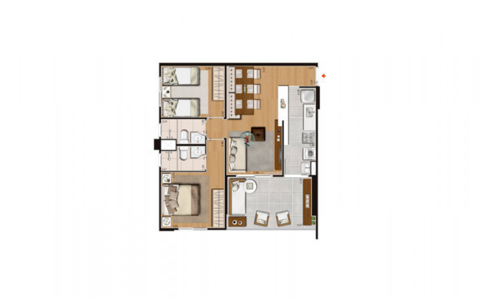 Imagem Apartamento com 2 Quartos à Venda, 66 m²em José Menino - Santos