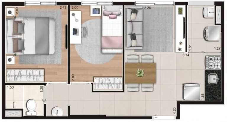 Imagem Apartamento com 2 Quartos à Venda, 38 m² em Vila Ré - São Paulo