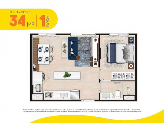 Imagem Apartamento com 2 Quartos à Venda, 34 m² em Lapa De Baixo - São Paulo Imagem Apartamento com 2 Quartos à Venda, 34 m² em Lapa De Baixo - São Paulo