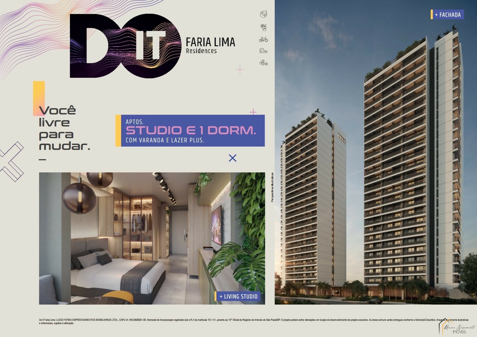Apartamento com 1 Quarto à Venda, 28 m²em Pinheiros - São Paulo