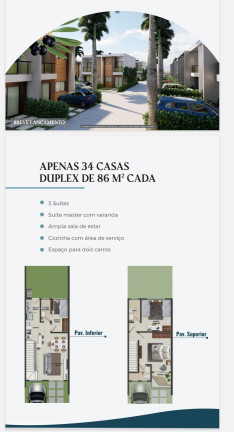 Casa de Condomínio com 3 Quartos à Venda, 86 m² em Maraponga - Fortaleza