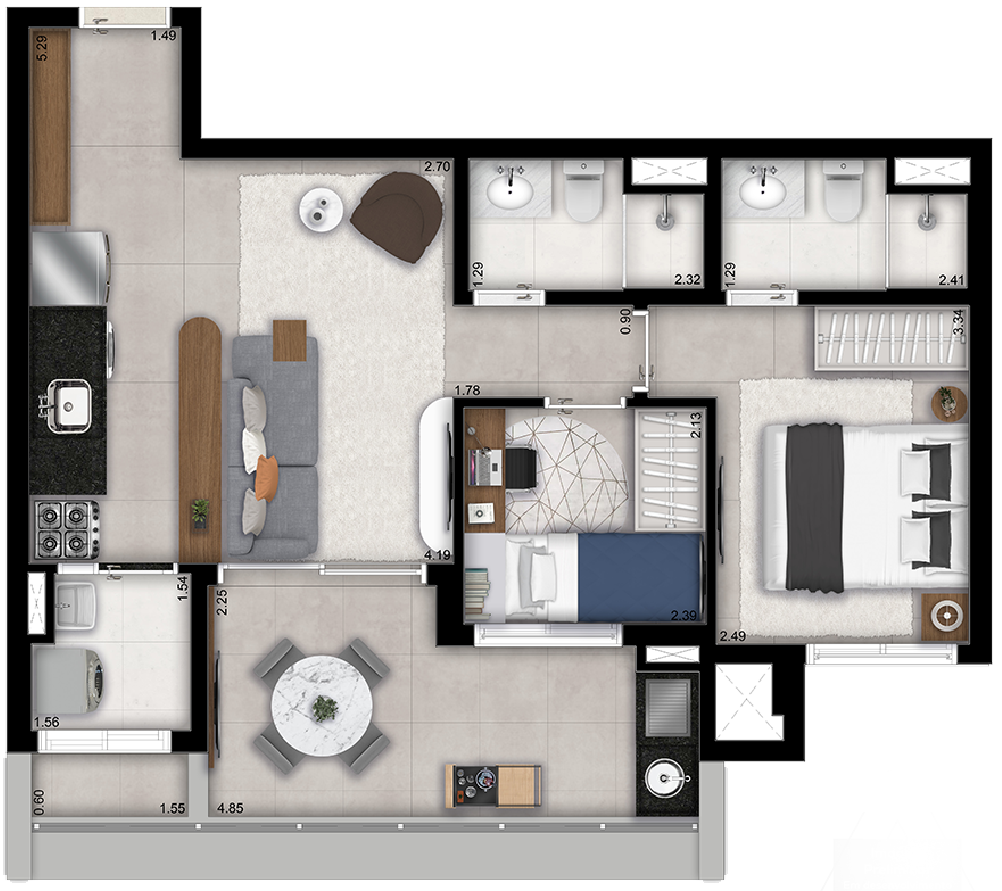 Imagem Apartamento com 2 Quartos à Venda, 64 m²em Campo Belo - São Paulo Imagem Apartamento com 2 Quartos à Venda, 64 m²em Campo Belo - São Paulo