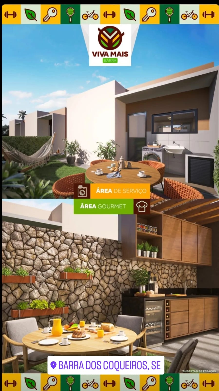 Imagem Casa de Condomínio com 2 Quartos à Venda, 57 m²em Povoado Olhos D'Água - Barra dos Coqueiros