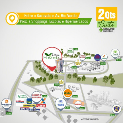 Imagem Apartamento com 2 Quartos à Venda, 54 m² em Jardim Helvécia - Aparecida de Goiânia Imagem Apartamento com 2 Quartos à Venda, 54 m² em Jardim Helvécia - Aparecida de Goiânia