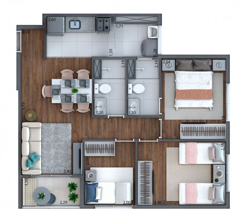Imagem Apartamento com 3 Quartos à Venda, 58 m² em Campininha - São Paulo Imagem Apartamento com 3 Quartos à Venda, 58 m² em Campininha - São Paulo
