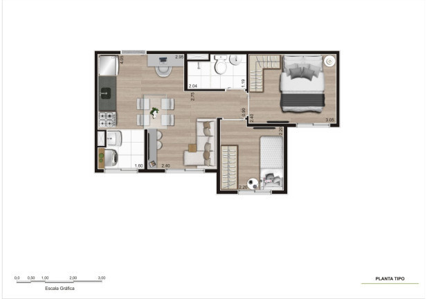 Imagem Apartamento com 2 Quartos à Venda, 35 m²em Parque Vitória - São Paulo