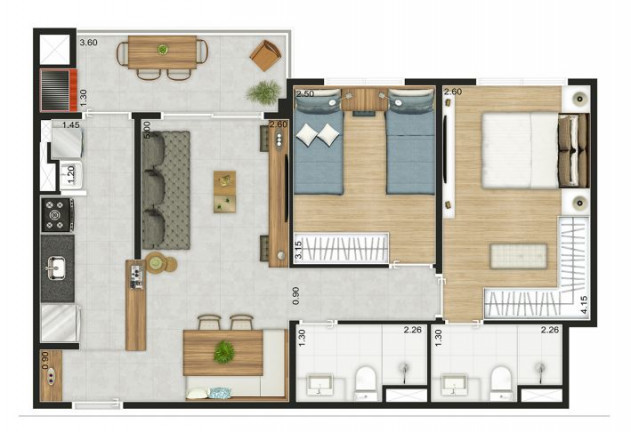 Imagem Apartamento com 2 Quartos à Venda, 61 m² em Vila Isa - São Paulo Imagem Apartamento com 2 Quartos à Venda, 61 m² em Vila Isa - São Paulo