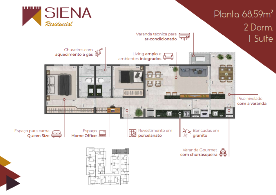 Imagem Apartamento com 2 Quartos à Venda, 64 m²em Itaguá - Ubatuba