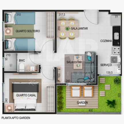 Imagem Apartamento com 2 Quartos à Venda, 40.010 m² em Loteamento Itaboa - Campo Largo