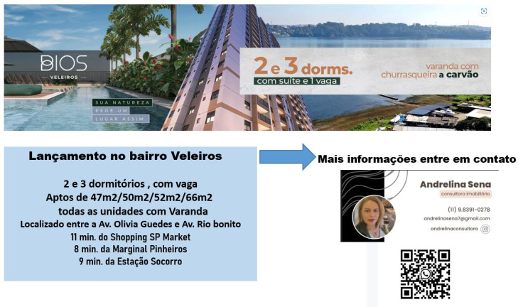 Apartamento com 3 Quartos à Venda, 47 m² em Vila Lisboa - São Paulo