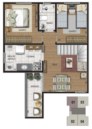 Imagem Apartamento com 2 Quartos à Venda, 46 m² em Caiçaras - BELO HORIZONTE